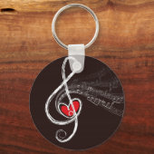 Muziekhart Sleutelhanger (Voorkant)