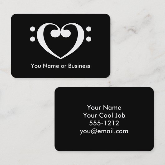 Muziekhart Visitekaartje (Voorkant / Achterkant)