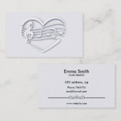 Muziekhart Visitekaartje (Voorkant / Achterkant)