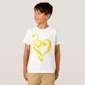 Muziekhartgeel T-shirt (Voorkant volledig)