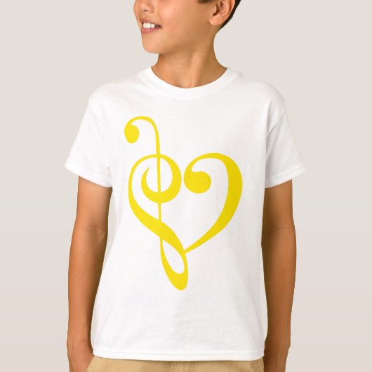 Muziekhartgeel T-shirt (Voorkant)
