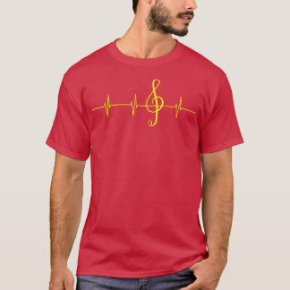 Muziekhartslag Pulse Musician Clef T-shirt