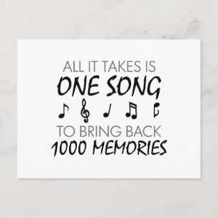 Muziekherinneringen Briefkaart