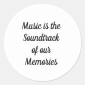 Muziekherinneringen Ronde Sticker (Voorkant)