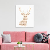 muziekherten in vellen omwikkeld canvas afdruk (Insitu (Woonkamer))