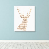 muziekherten in vellen omwikkeld canvas afdruk (Insitu (Houten vloer))