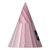 Muziekhoed met eigen monogram roze verticale gradi feesthoedjes (Links)