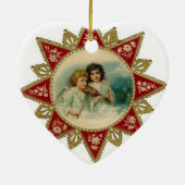 MUZIEKHOEK IN WITTE HART KERAMISCH ORNAMENT (Achterkant)