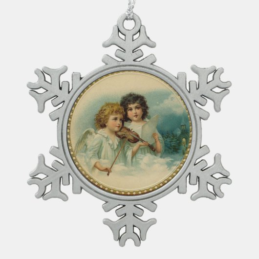 MUZIEKHOEK TIN SNEEUWVLOK ORNAMENT (Voorkant)