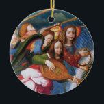MUZIEKHOEK VAN DE CORONATIE VAN HET VIRGIN KERAMISCH ORNAMENT<br><div class="desc">Angels die muziek maken van een schilderij van de Italiaanse Renaissance meester Ridolfo Ghirlandaio,  Detail of the Coronation of the Virgin.1483-1561 .</div>