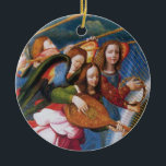 MUZIEKHOEK VAN DE CORONATIE VAN HET VIRGIN KERAMISCH ORNAMENT<br><div class="desc">Angels die muziek maken van een schilderij van de Italiaanse Renaissance meester Ridolfo Ghirlandaio,  Detail of the Coronation of the Virgin.1483-1561 .</div>
