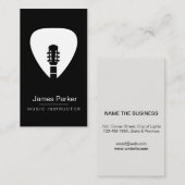 Muziekinstructeur Guitar Logo minimalist Visitekaartje (Voorkant / Achterkant)