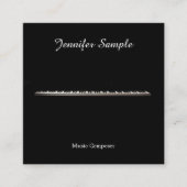 Muziekinstructeur leraar Elegant Moderne Sjabloon Vierkante Visitekaartje (Voorkant)