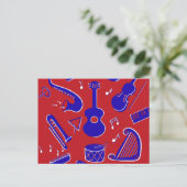 Muziekinstrument accessoires briefkaart (Staand voorkant)