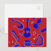 Muziekinstrument accessoires briefkaart (Voorkant / Achterkant)