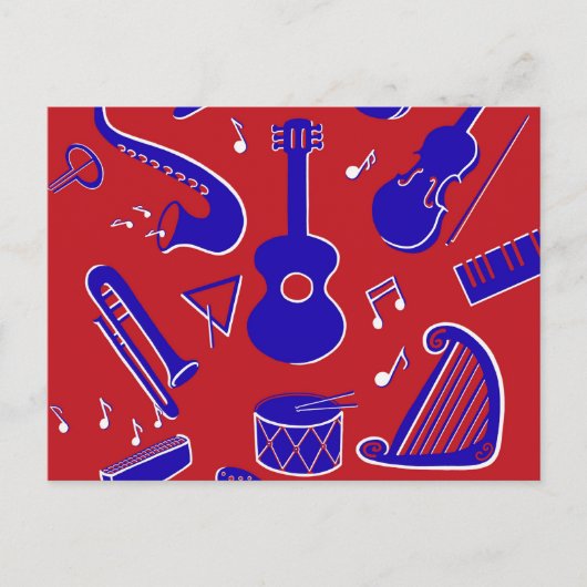 Muziekinstrument accessoires briefkaart (Voorkant)