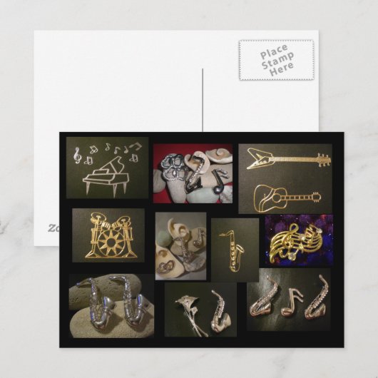 Muziekinstrument accessoires briefkaart (Voorkant / Achterkant)