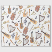 Muziekinstrument accessoires cadeaupapier (Vlak)