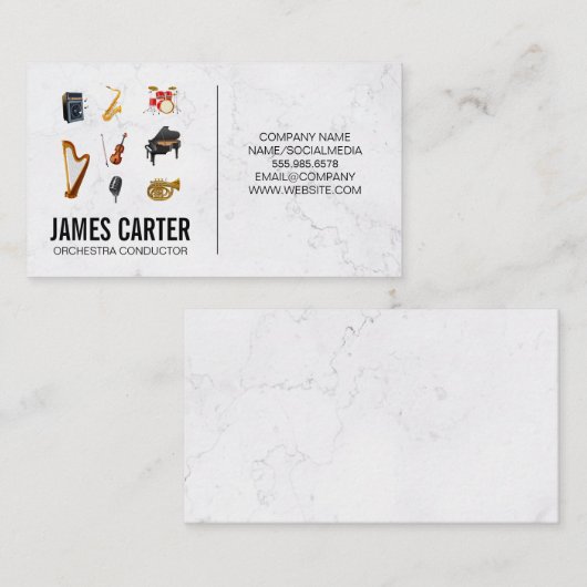 Muziekinstrument accessoires | dirigent visitekaartje (Voorkant / Achterkant)