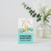 Muziekinstrument accessoires | Muzieknoten Visitek Visitekaartje (Staand voorkant)