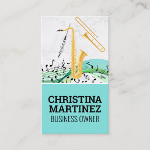 Muziekinstrument accessoires Muzieknoten Visitek Visitekaartje