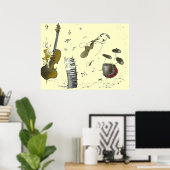 Muziekinstrument accessoires poster (Thuiskantoor)