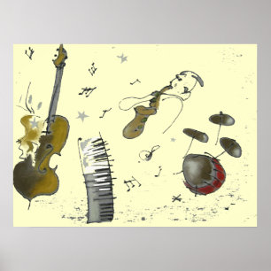 Muziekinstrument accessoires poster