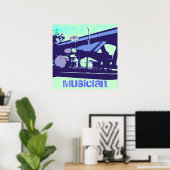 Muziekinstrument accessoires poster (Thuiskantoor)