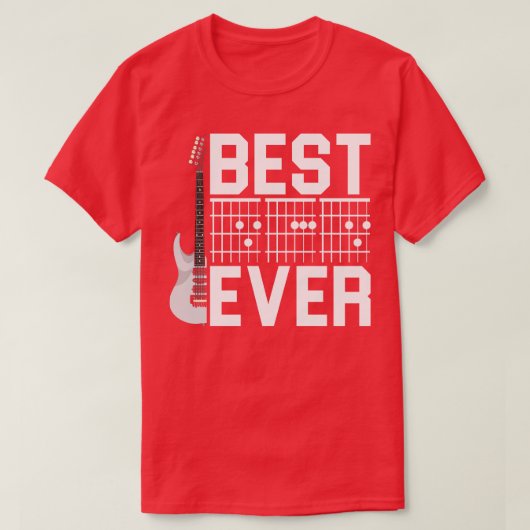Muziekinstrument Beste pap ooit gitarist Guitar T-shirt (Design voorkant)