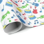 muziekinstrument cadeaupapier (Rol Hoek)