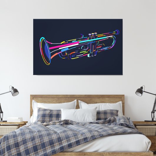 Muziekinstrument Canvas Afdruk (Insitu (Slaapkamer))