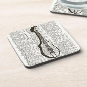 Muziekinstrument dictionary Art Drankjes Onderzetter (Linkerzijde)