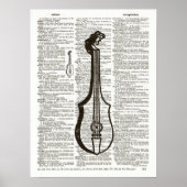 Muziekinstrument dictionary Art Poster (Voorkant)