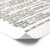 Muziekinstrument dictionary Art Poster (Hoek)