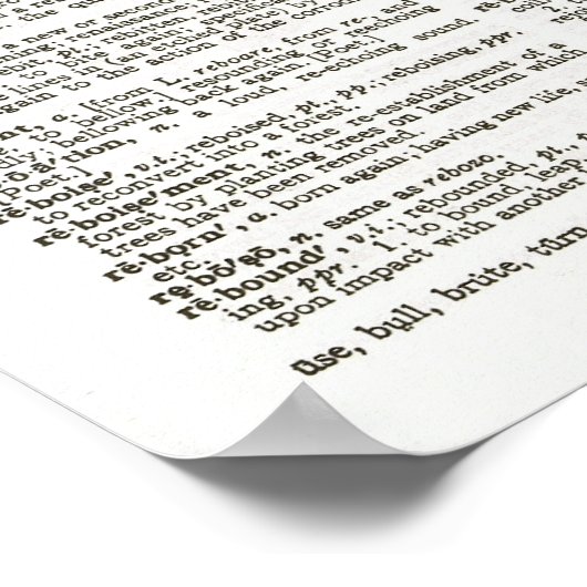 Muziekinstrument dictionary Art Poster (Hoek)