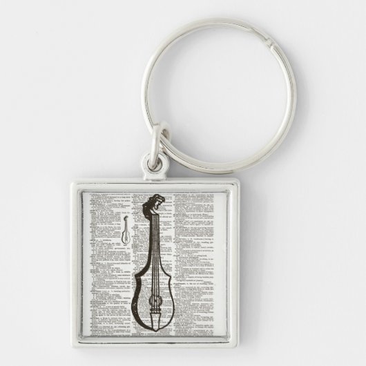 Muziekinstrument dictionary Art Sleutelhanger (Voorkant)