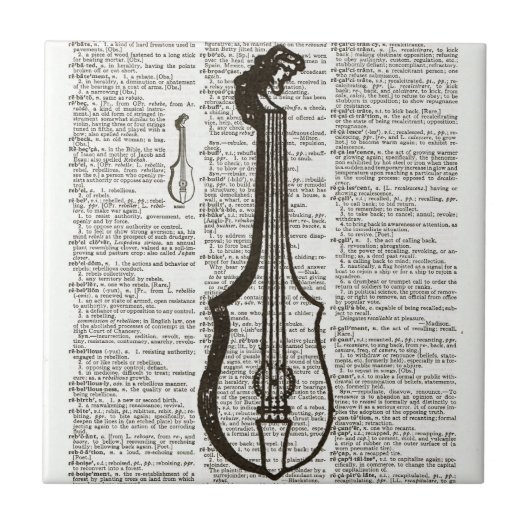 Muziekinstrument dictionary Art Tegeltje (Voorkant)