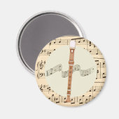 Muziekinstrument en bladmuziekmagneet magneet (Voorkant / Achterkant)