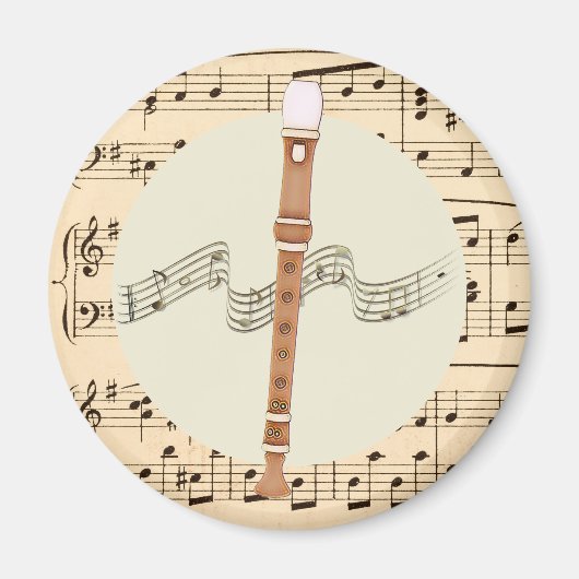 Muziekinstrument en bladmuziekmagneet magneet (Voorkant)