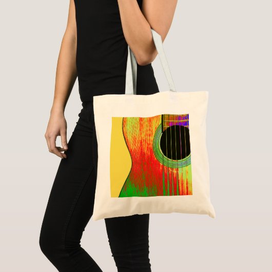 Muziekinstrument Gitaar Muzikant Kleurrijk Tote Bag (Voorkant (product))
