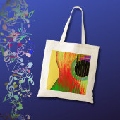 Muziekinstrument Gitaar Muzikant Kleurrijk Tote Bag