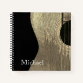Muziekinstrument Gitaar Muzikant Zwart Notitieboek (Voorkant)