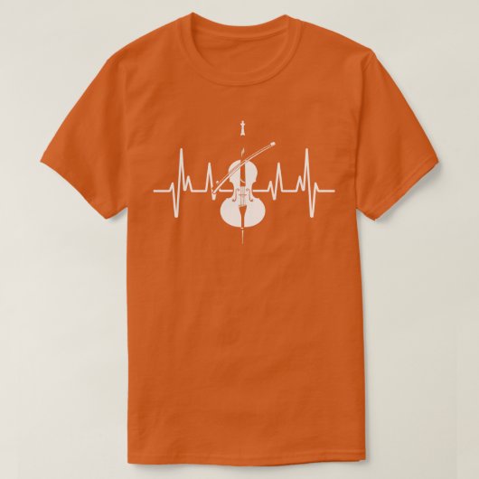 Muziekinstrument hartslag cello t-shirt (Design voorkant)