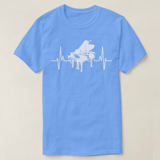 Muziekinstrument Hartslag Piano T-shirt (Design voorkant)