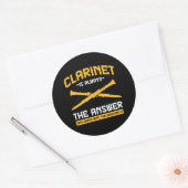 Muziekinstrument Marching Band Muziek Klarinet Ronde Sticker (Envelop)