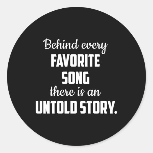 Muziekinstrument Musician Sound Gift Idea Ronde Sticker (Voorkant)