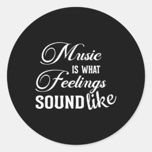 Muziekinstrument Musician Sound Gift Idea Ronde Sticker