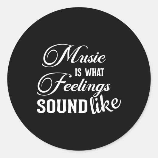 Muziekinstrument Musician Sound Gift Idea Ronde Sticker (Voorkant)