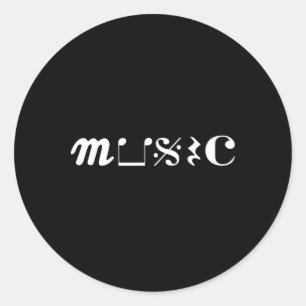 Muziekinstrument Muzikaal Geluid Muzikant Gift Ide Ronde Sticker