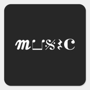 Muziekinstrument Muzikaal Geluid Muzikant Gift Ide Vierkante Sticker